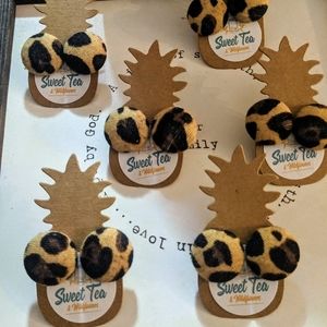 Leopard print earrings